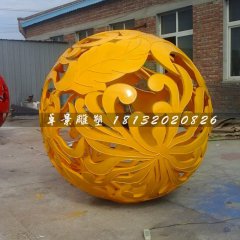 不銹鋼鏤空球雕塑，不銹鋼景觀雕塑