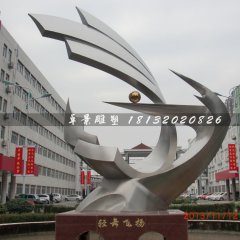 不銹鋼飛舞雕塑，飛翔雕塑，揚(yáng)帆雕塑