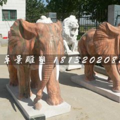 石雕大象，石頭大象雕塑