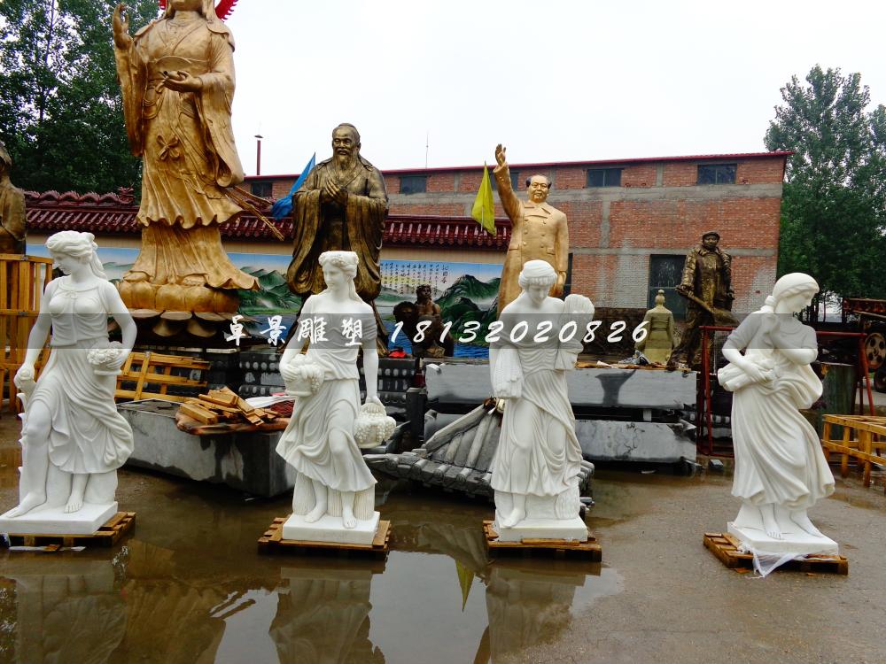 出口美國的歐式女神雕塑