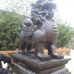 銅麒麟雕塑，企業門口麒麟銅雕