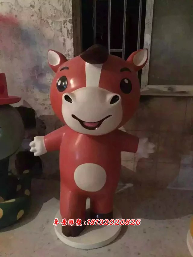 玻璃鋼卡通動物雕塑，玻璃鋼小動物雕塑