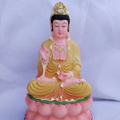 玻璃鋼觀音雕塑，彩繪觀音菩薩