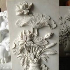石浮雕花，鮮花浮雕
