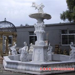 大象石噴泉，漢白玉人物石噴泉