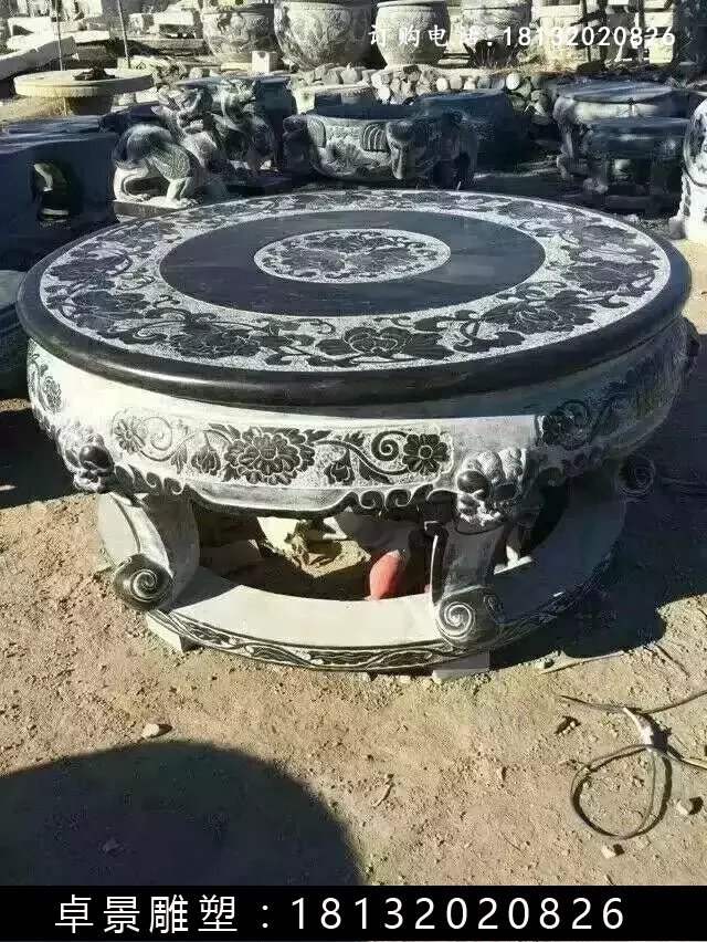 石桌，仿古石圓桌 (1)