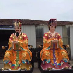 玻璃鋼玉帝王母雕塑，玻璃鋼彩繪神仙雕塑