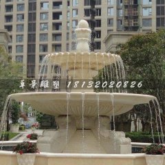 噴泉石雕，兩層噴泉石雕