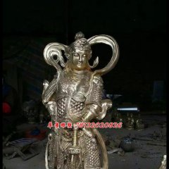 韋佗佛護法銅雕，鑄銅韋佗佛護法雕塑