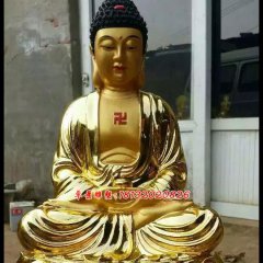 如來佛祖銅雕，鎏金銅如來佛祖雕塑