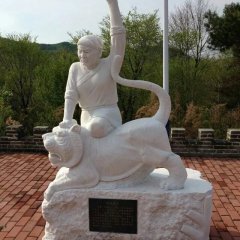 扼虎救父石雕，二十四孝石雕