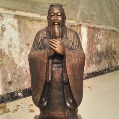 孔子銅雕，鑄銅孔子雕塑，校園名人銅雕