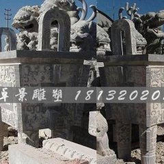 石方鼎，司母戊鼎石雕，仿古石鼎