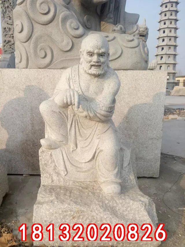 十八羅漢石雕，漢白玉十八羅漢雕塑 (8)