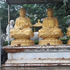 三寶佛銅雕，鑄銅三寶佛雕塑