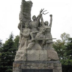 農(nóng)民起義石雕，廣場景觀石雕