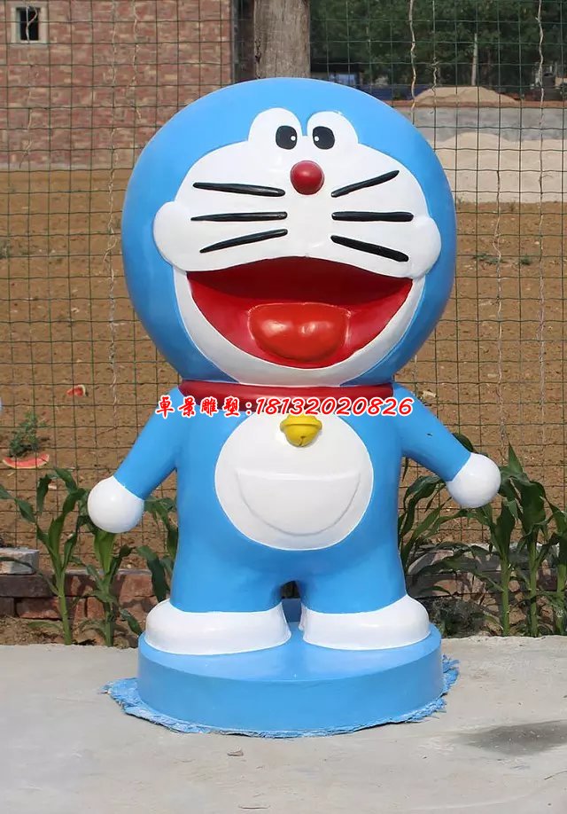 玻璃鋼機器貓雕塑，玻璃鋼卡通雕塑 (2)