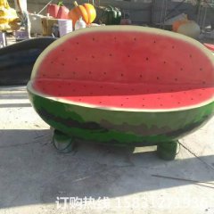 玻璃鋼西瓜雕塑，仿真西瓜雕塑