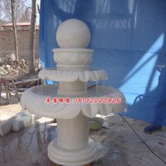 風水球石雕，漢白玉風水球雕塑