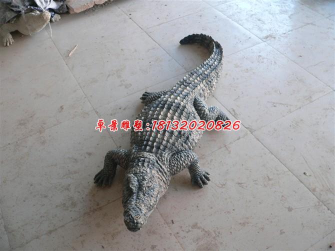 玻璃鋼鱷魚雕塑，玻璃鋼仿真雕塑 (3)