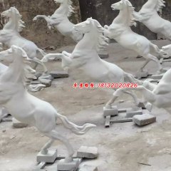 石雕馬，漢白玉馬雕塑