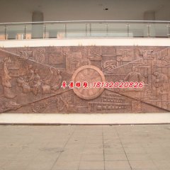 古人教學(xué)銅浮雕，校園銅浮雕