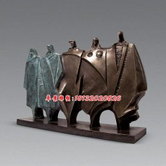 抽象人物銅雕，廣場(chǎng)景觀雕塑