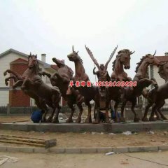 阿波羅戰(zhàn)車銅雕，廣場(chǎng)景觀雕塑