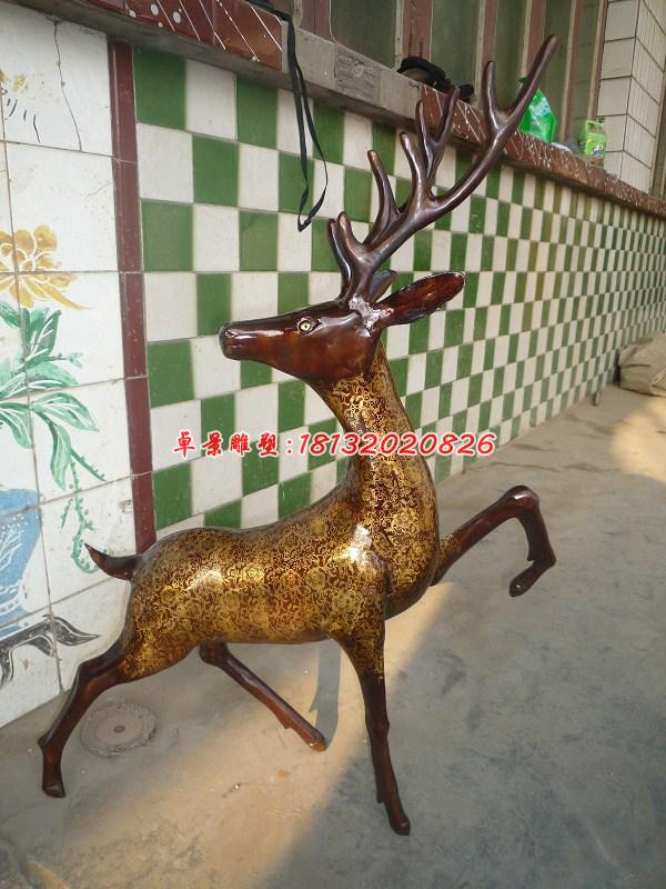 玻璃鋼小鹿雕塑，玻璃鋼動物雕塑 (3)