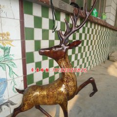 玻璃鋼小鹿雕塑，玻璃鋼動物雕塑