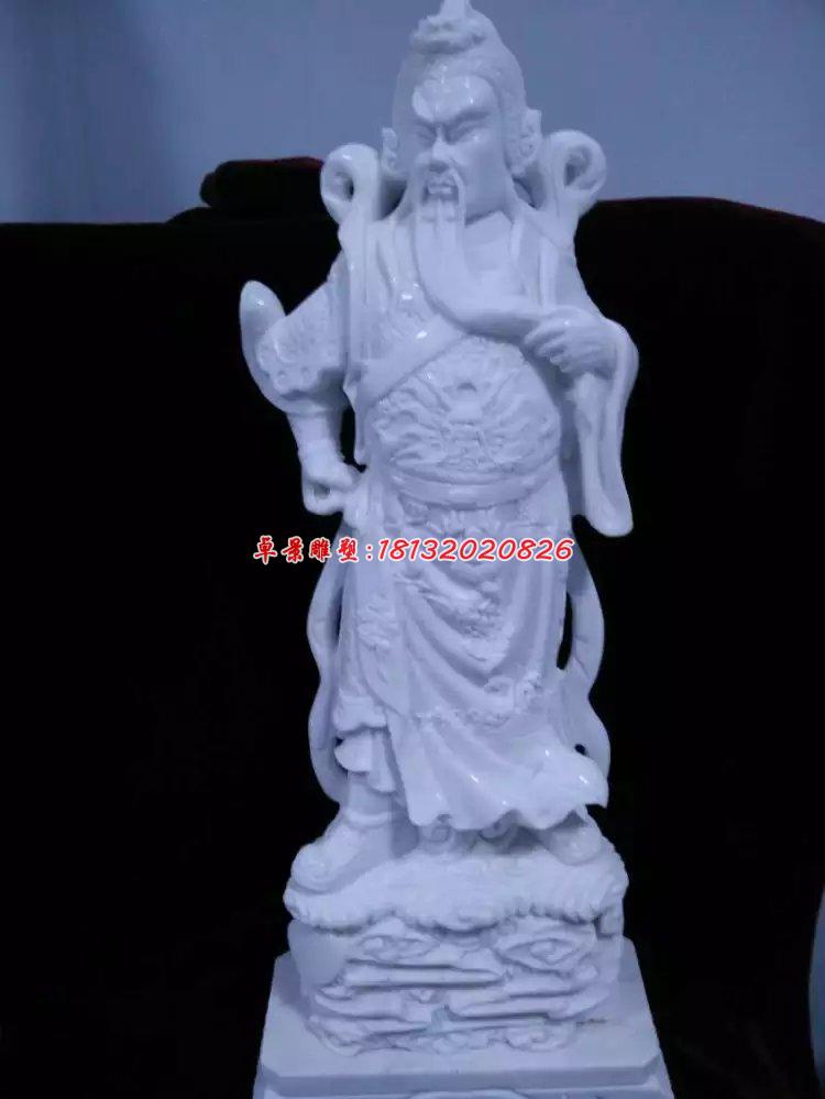 關公石雕，漢白玉關公石雕 (2)