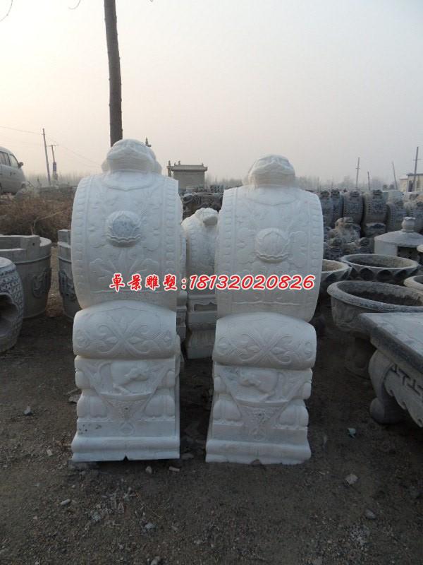 石雕門墩，漢白玉門墩雕塑 (3)