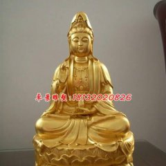 觀音銅雕，鎏金銅觀音菩薩