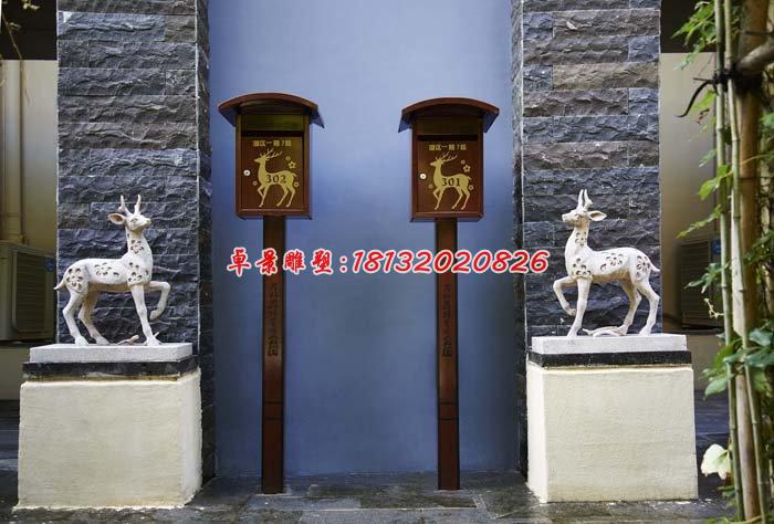 玻璃鋼小鹿，玻璃鋼動物雕塑
