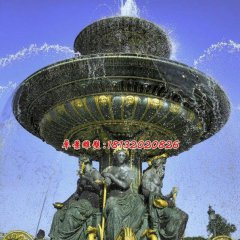 玻璃鋼噴泉雕塑，西方人物噴泉雕塑
