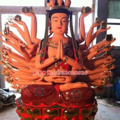 玻璃鋼千手觀音雕塑，玻璃鋼佛像雕塑