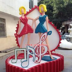 玻璃鋼美女雕塑，玻璃鋼商場雕塑