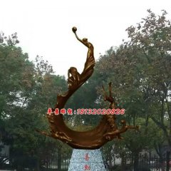 善動銅雕，廣場景觀銅雕