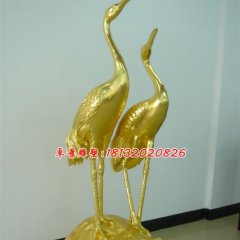 龜鶴延年銅雕，黃銅動(dòng)物雕塑