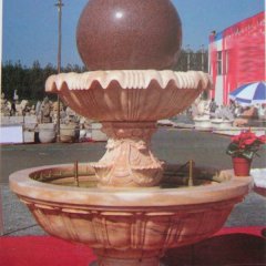 風水球，晚霞紅風水球雕塑