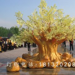 玻璃鋼樹木雕塑，仿真樹木雕塑
