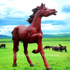 玻璃鋼馬，玻璃鋼仿真馬雕塑