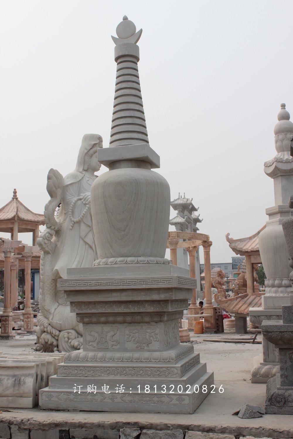 白塔，大理石白塔雕塑 (1)