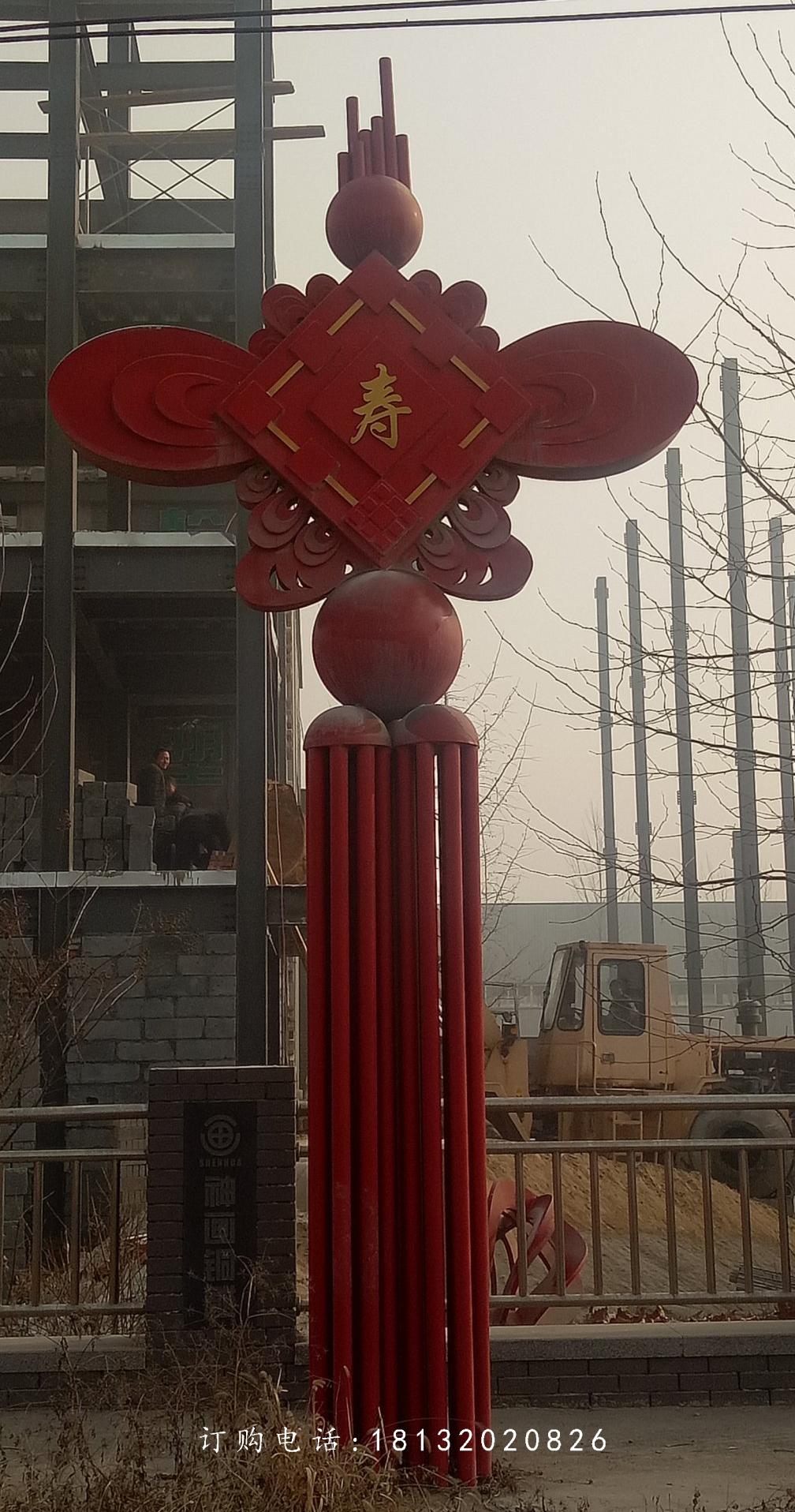 不銹鋼中國結雕塑，公園景觀不銹鋼雕塑