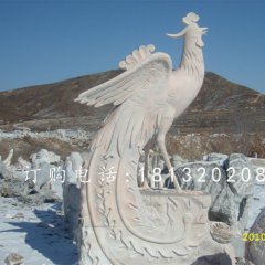 鳳凰石雕，晚霞紅動(dòng)物石雕