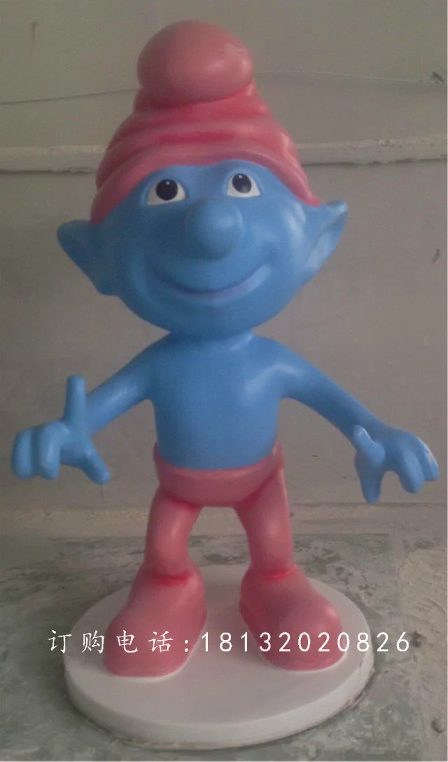 藍精靈雕塑，卡通玻璃鋼雕塑 (2)