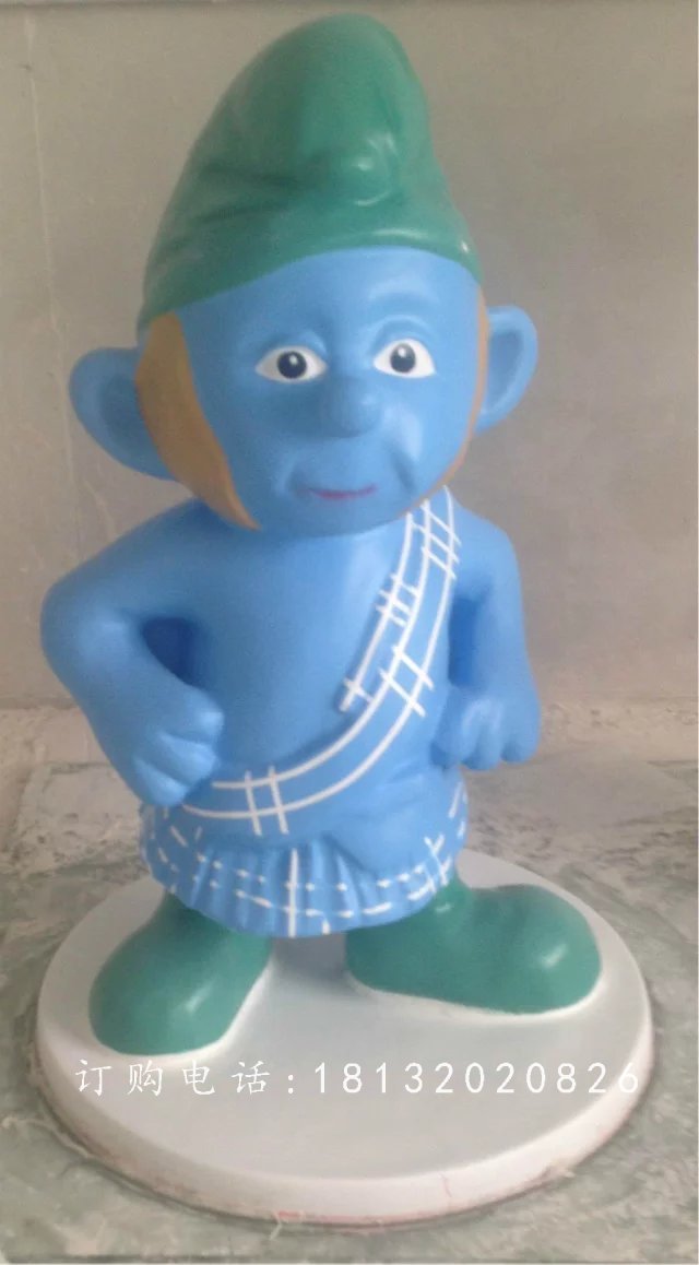 藍精靈雕塑，卡通玻璃鋼雕塑 (4)