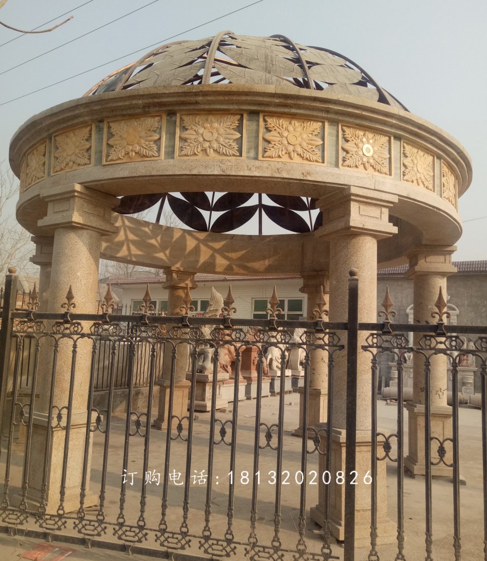 歐式?jīng)鐾な瘢瑥V場(chǎng)涼亭石雕