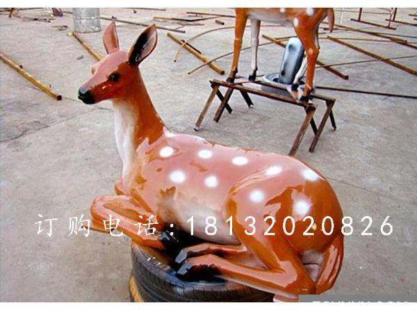 玻璃鋼梅花鹿雕塑，玻璃鋼仿真動(dòng)物