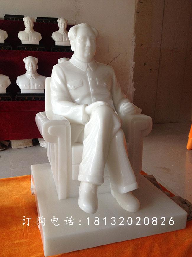漢白玉偉人雕塑，毛主席石雕